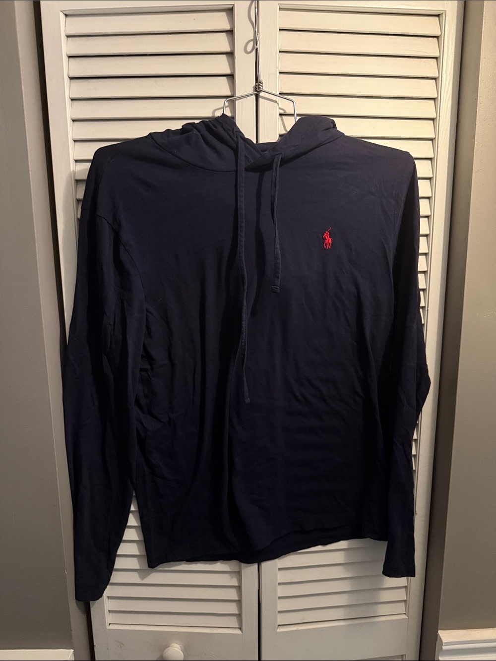 Polo by Ralph Lauren Navy Hoodie with Red Pony Logo